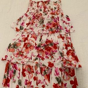 Tube top ruffled beach/lake dress